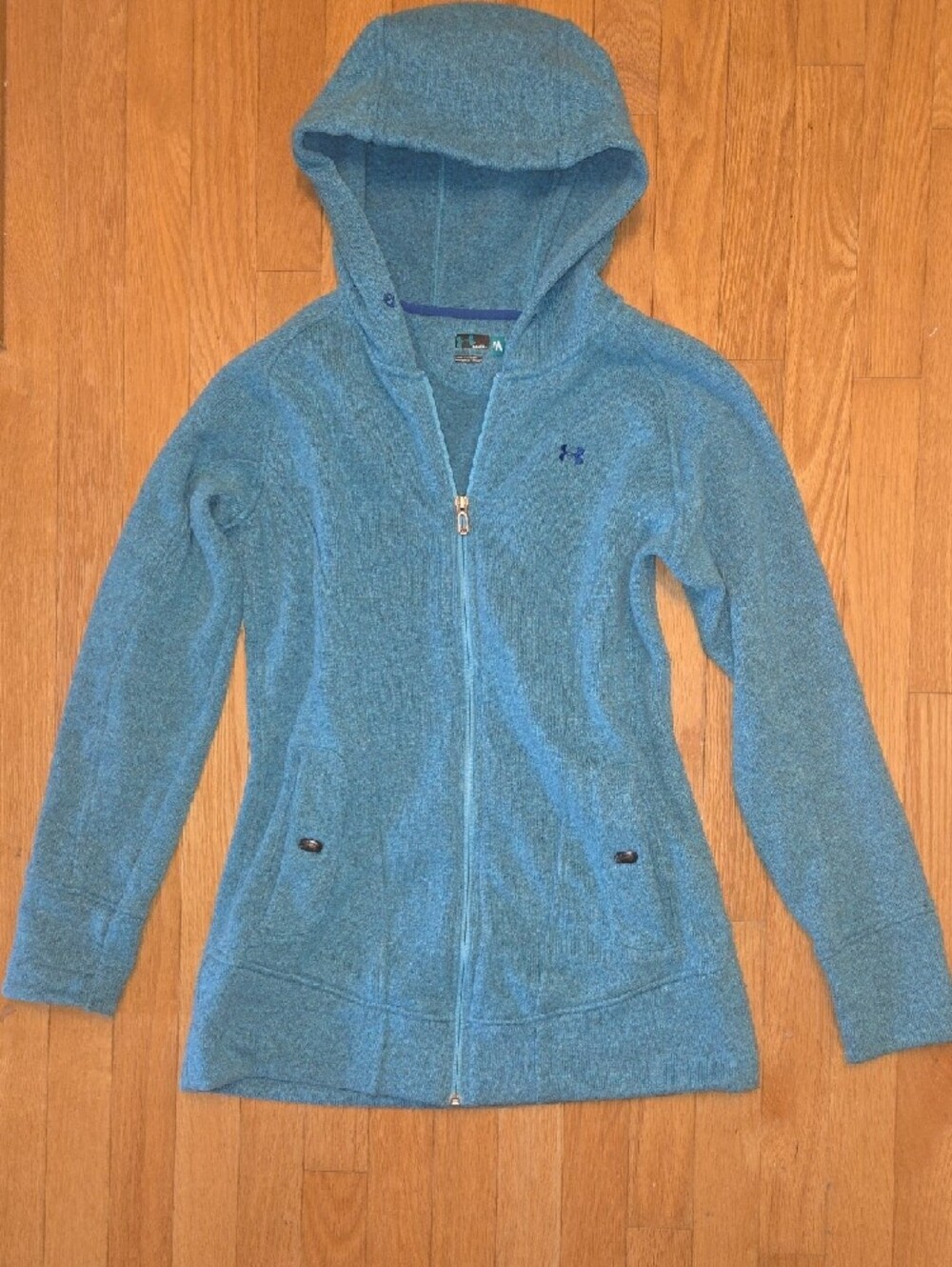 Under Armour Aqua Teal Hooded Full-Zip Utility Jacket